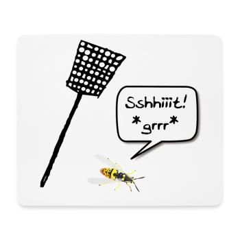 Cible: Frelon malheureux - Tapis de souris (format paysage) - blanc - Devant