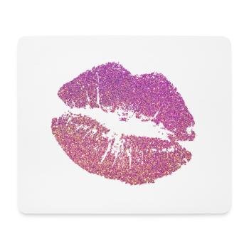 Glitzer Lippen - Mousepad (Querformat) - Weiß - Vorne