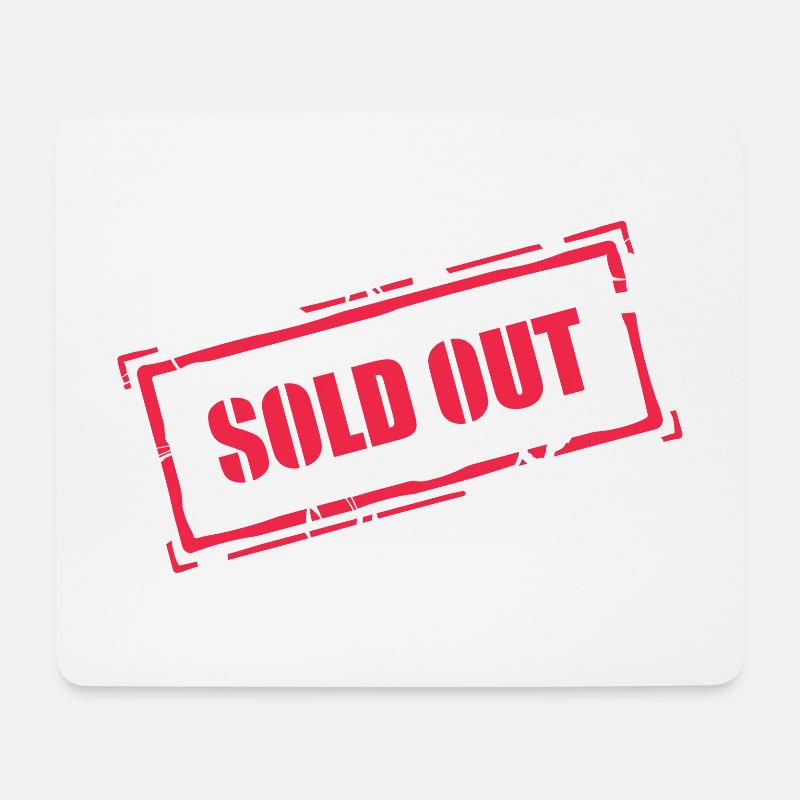 Sold Out Stamp (Red) - Mouse Pad (horizontal) - white
