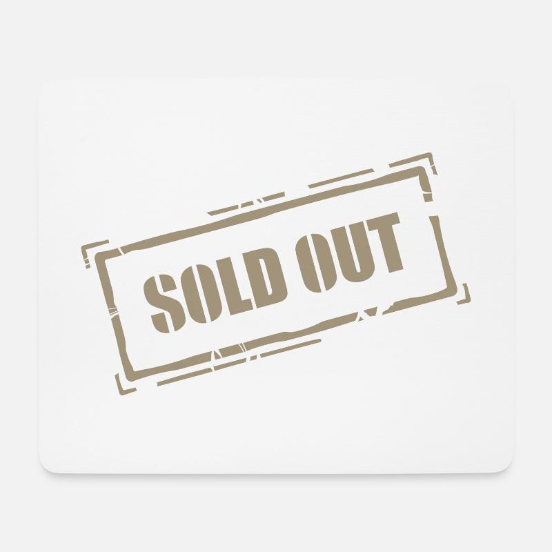 Sold Out Stamp (Beige) - Mouse Pad (horizontal) - white
