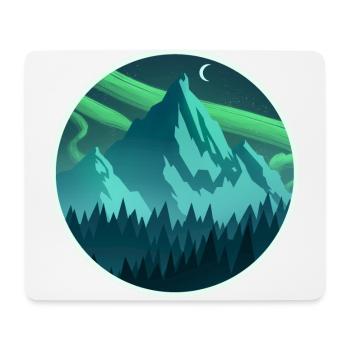 Nordischer Berg - Mousepad (Querformat) - Weiß - Vorne