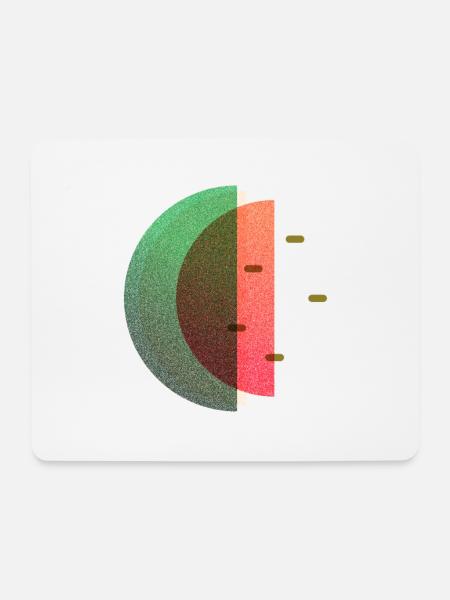 Abstraktes Sommer Melonen Muster Variante 3 - Mousepad (Querformat) - Weiß
