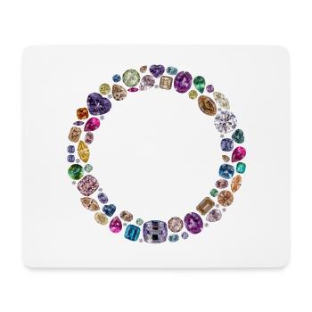 Diamant Kreis - Mousepad (Querformat) - Weiß - Vorne