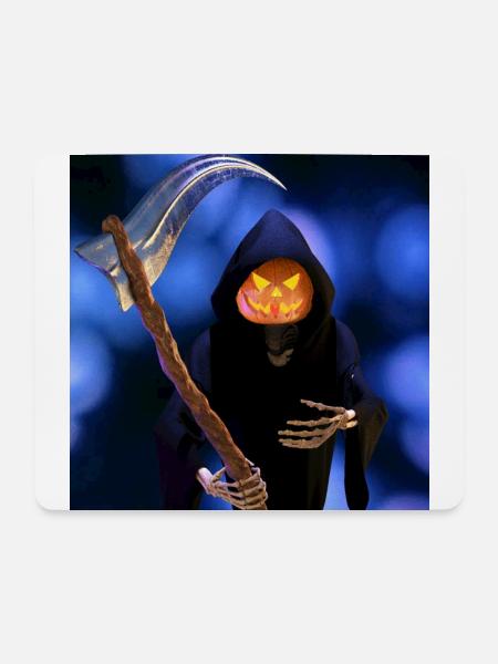 Der Sensenmann zu Halloween - Mousepad (Querformat) - Weiß