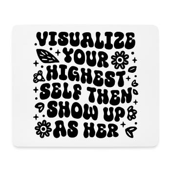 Affirmationen zum Gesetz der Anziehung visualisieren - Mousepad (Querformat) - Weiß - Vorne