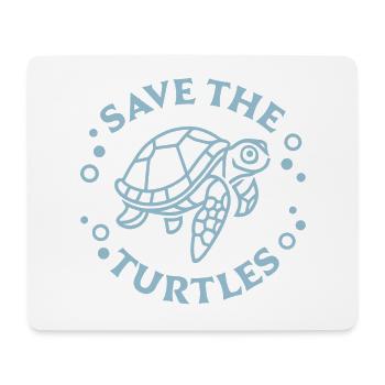 Save the turtles - Mouse Pad (horizontal) - white - Front