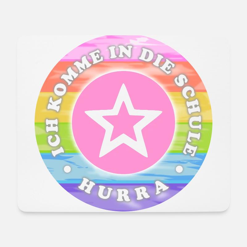 Ich komme in die Schule Mädchen Einschulung - Mousepad (Querformat) - Weiß