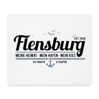 Flensburg - meine Heimat, mein Hafen, mein Kiez - Mousepad (Querformat) - Weiß - Vorne