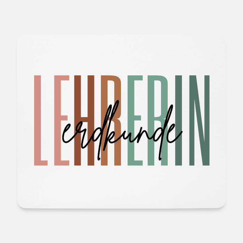 Lehrerin Erdkunde Erdkundelehrerin Geschenk - Mousepad (Querformat) - Weiß