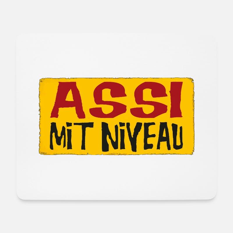 Assi Mit Niveau - Mousepad (Querformat) - Weiß