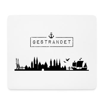 Skyline de la ville hanséatique de Lübeck | Bloqué | HL - Tapis de souris (format paysage) - blanc - Devant