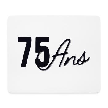 75 Ans - Tapis de souris (format paysage) - blanc - Devant