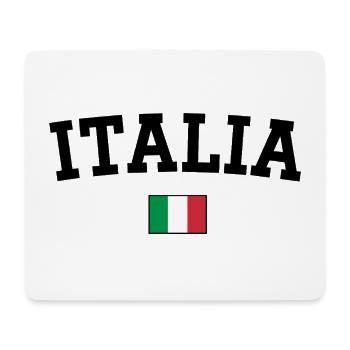 Drapeau italien Noir - Tapis de souris (format paysage) - blanc - Devant