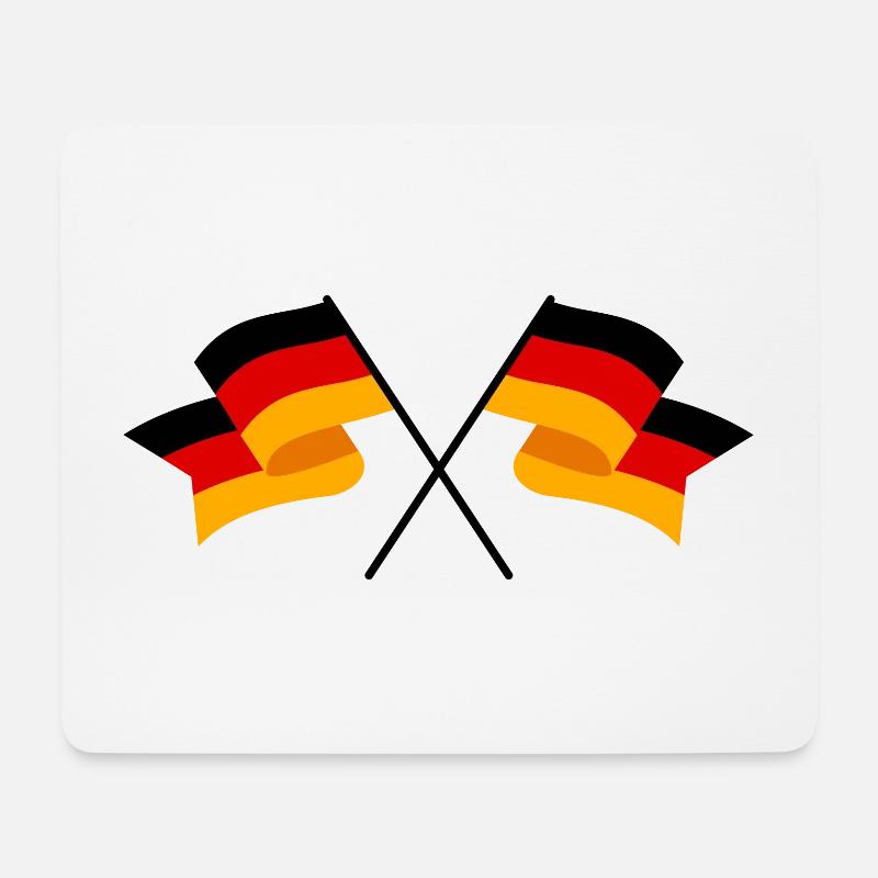 Deutschlandfahne Deutschlandflagge Deutschland - Mousepad (Querformat) - Weiß