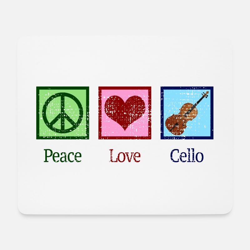 CELLO SHIRT - Mousepad (Querformat) - Weiß