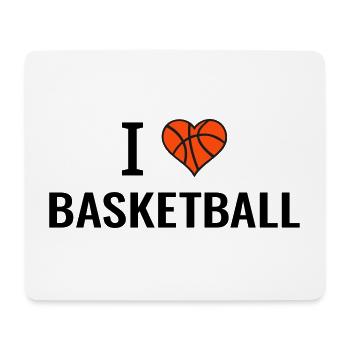 I love Basketball Basketballer Geschenkidee - Mousepad (Querformat) - Weiß - Vorne
