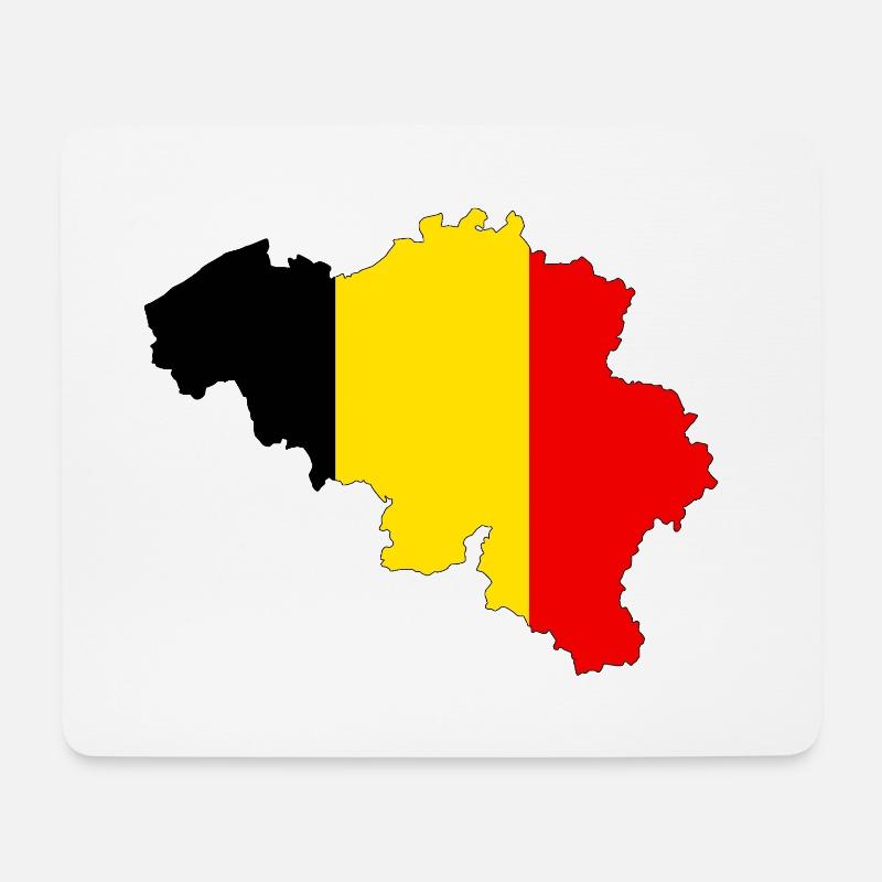 BELGIEN - Mousepad (Querformat) - Weiß