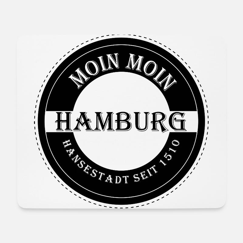 Hamburg Logo Moin Moin - Mousepad (Querformat) - Weiß