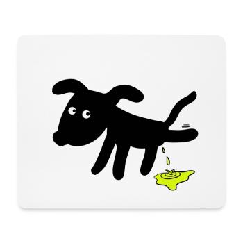 Hund pinkelt Hunde - Mousepad (Querformat) - Weiß - Vorne
