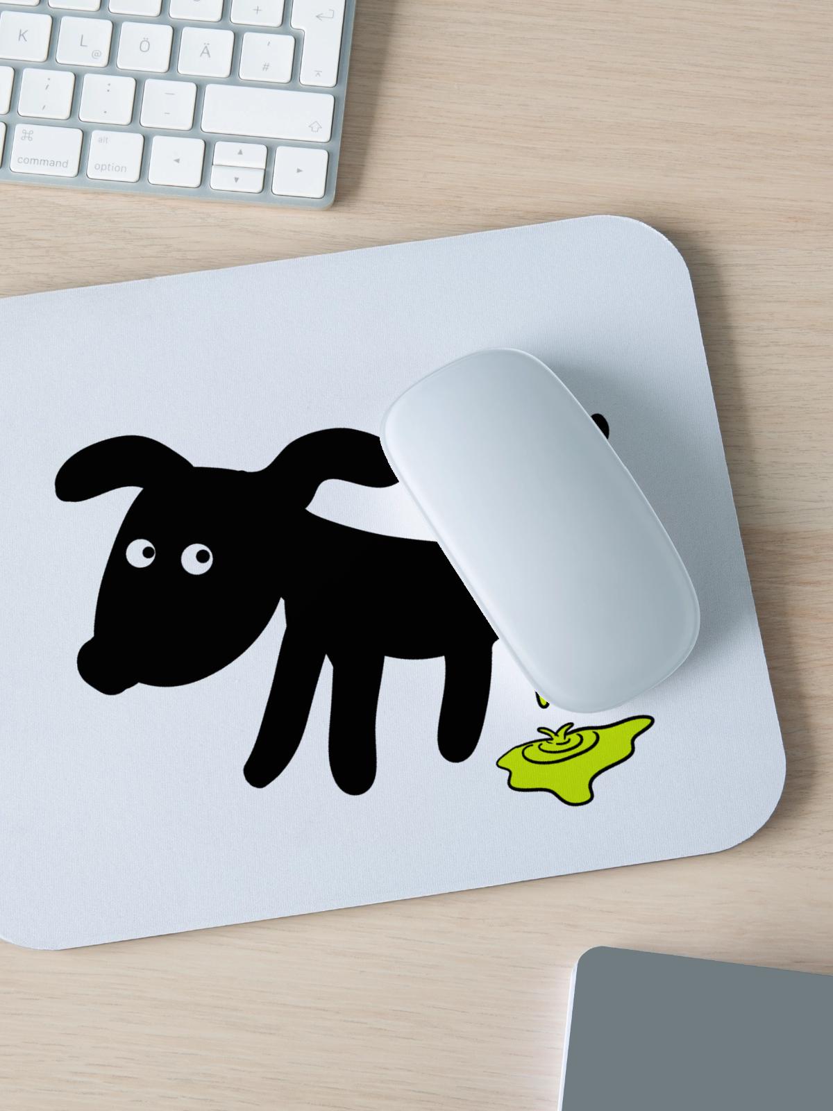 Hund pinkelt Hunde - Mousepad (Querformat) - Weiß - Vorne
