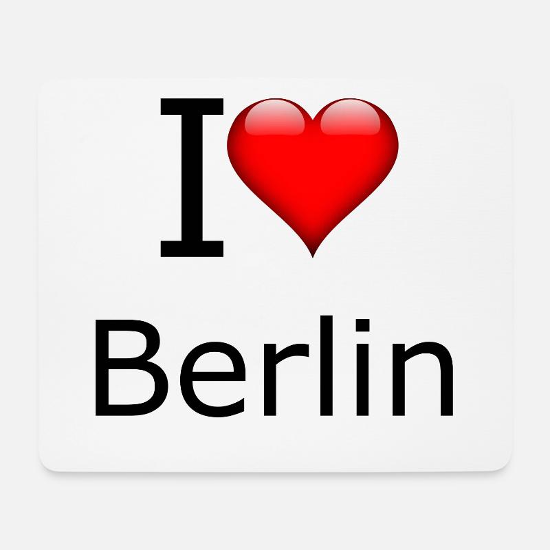 I love Berlin; Ich liebe Berlin Geschenkidee - Mousepad (Querformat) - Weiß