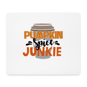 "PUMPKIN SPICE JUNKIE" - Spicy Autumn - Mouse Pad (horizontal) - white - Front