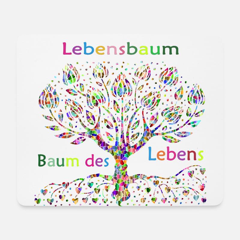 Lebensbaum - Mousepad (Querformat) - Weiß