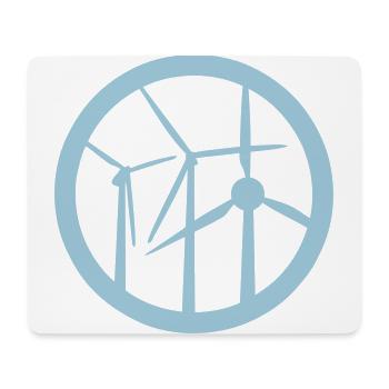 wind turbine logo 1 - Mouse Pad (horizontal) - white - Front