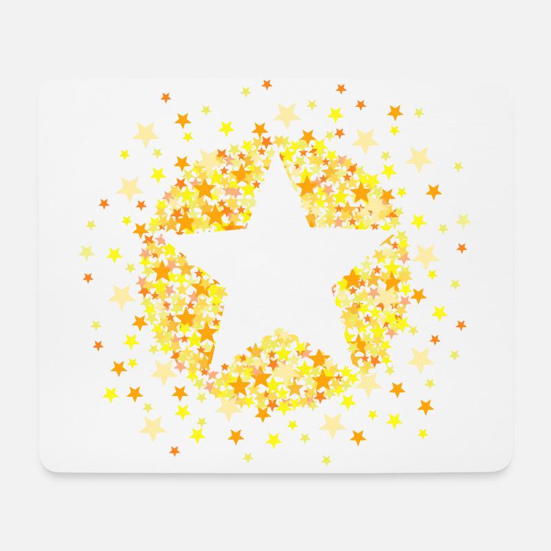 Stern - Mousepad (Querformat) - Weiß