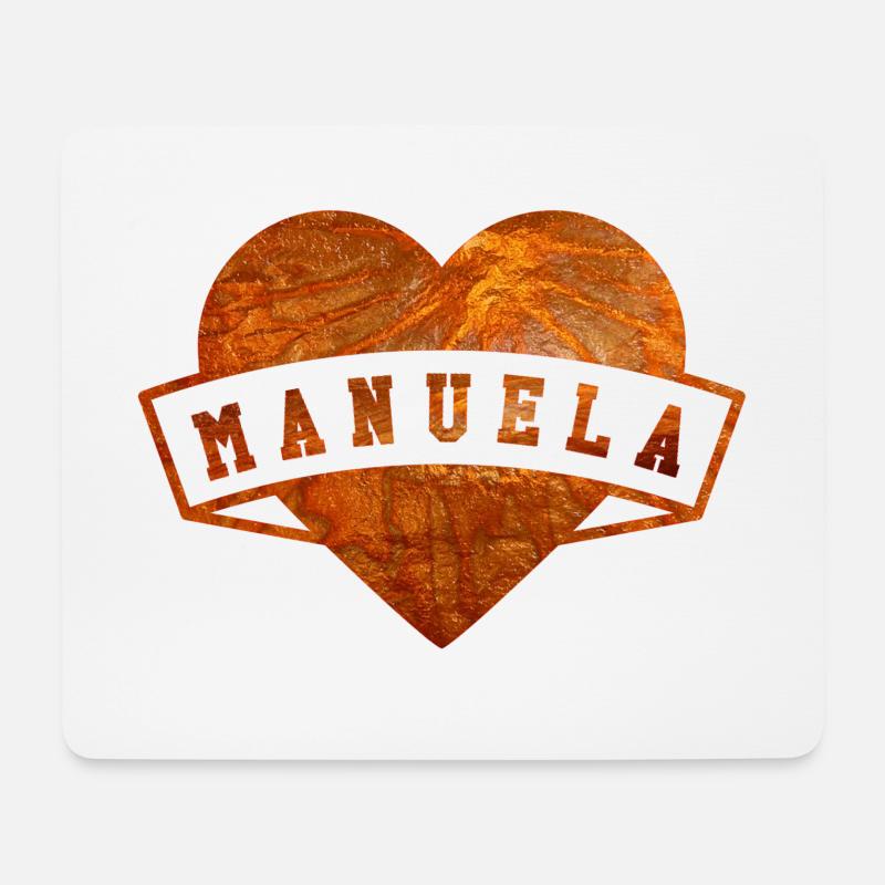 Vorname Manuela - Mousepad (Querformat) - Weiß