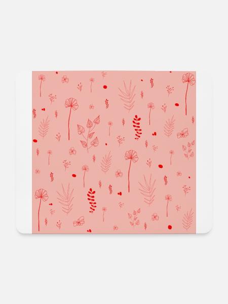 Wild Botanical Pattern Pink Edition - Mousepad (Querformat) - Weiß