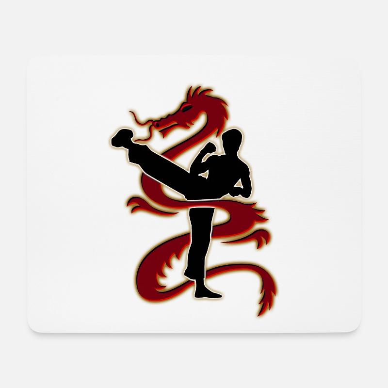 Sei Drache, mein Freund! - Mousepad (Querformat) - Weiß