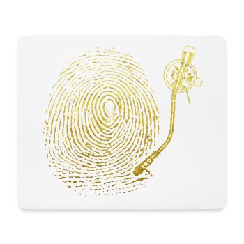 Digitaler Schallplattenspieler - Mousepad (Querformat) - Weiß - Vorne