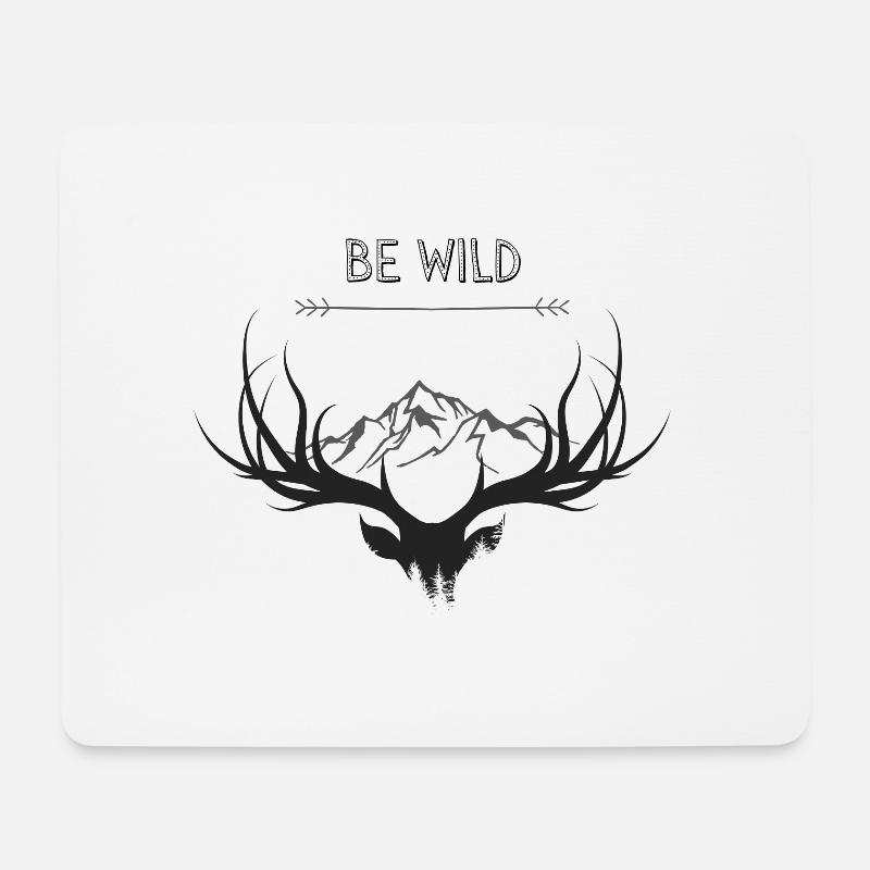 T-Shirt Hirsch Weihnachten Winterberg - Mousepad (Querformat) - Weiß