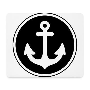 anker symbol icon circle - Mouse Pad (horizontal) - white - Front