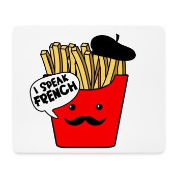 i speak French Fries - Mousepad (Querformat) - Weiß - Vorne