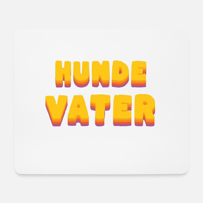 HundeVater - Mousepad (Querformat) - Weiß