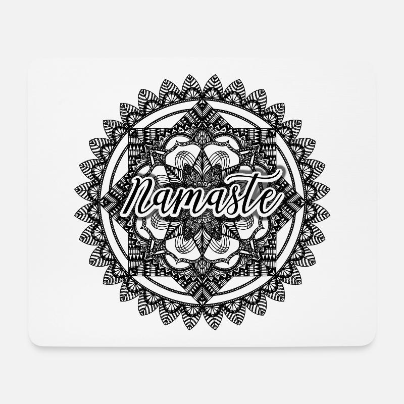 Namaste Mandala - Mousepad (Querformat) - Weiß