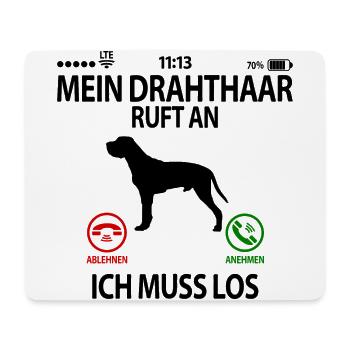 Deutsch Drahthaar Geschenkidee Lustig Spruch - Mousepad (Querformat) - Weiß - Vorne