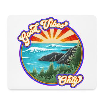 Good Vibes Only - Mouse Pad (horizontal) - white - Front