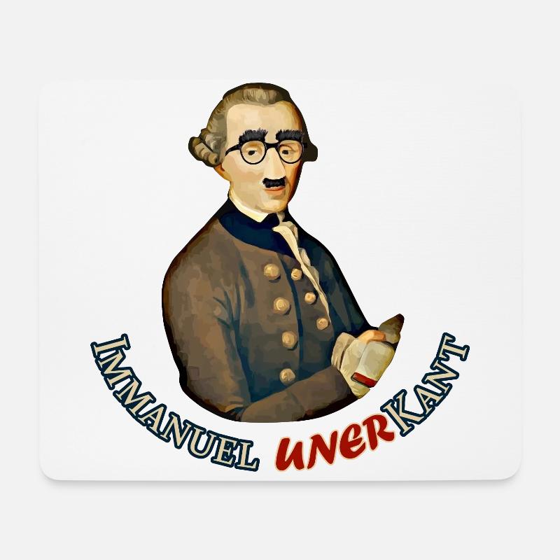 Lustiger Philosoph: Immanuel Kant mit Verkleidung - Mousepad (Querformat) - Weiß