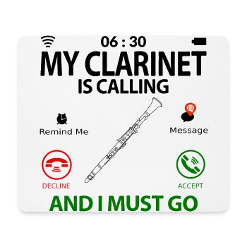 Clarinet Player Klarinetten Sprüche Lustige Witzig - Mousepad (Querformat) - Weiß - Vorne