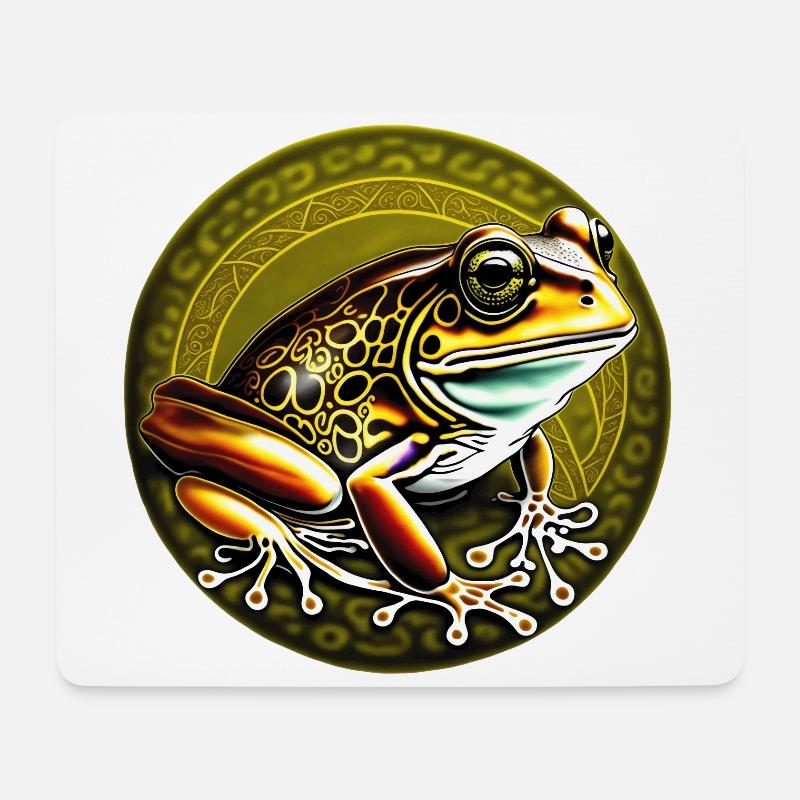 Frosch - Mousepad (Querformat) - Weiß