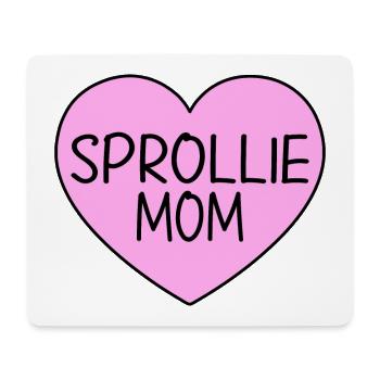 Sprollie Maman Chien Mama Maîtresse Coeur Rose - Tapis de souris (format paysage) - blanc - Devant