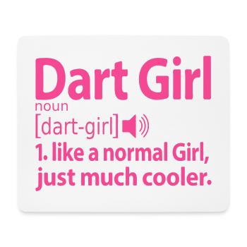 Dart Girl Girl Dictons Humour Drôle Rose - Tapis de souris (format paysage) - blanc - Devant