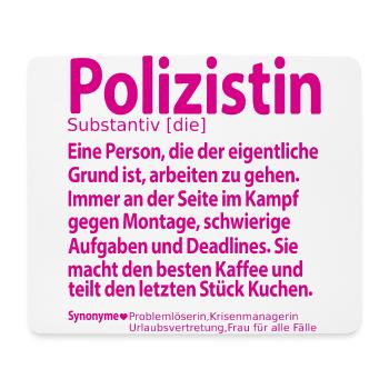 Polizistin Abschied Abschiedsgeschenk für Kollegin - Mousepad (Querformat) - Weiß - Vorne