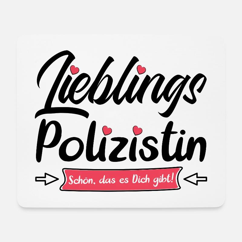 Polizistin Abschied Abschiedsgeschenk für Kollegin - Mousepad (Querformat) - Weiß