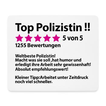 Polizistin Abschied Ruhestand Sprüche für Kollegin - Mousepad (Querformat) - Weiß - Vorne