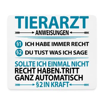 Dankeschön Danke sagen an Tierarzt Tierarztpraxis - Mousepad (Querformat) - Weiß - Vorne