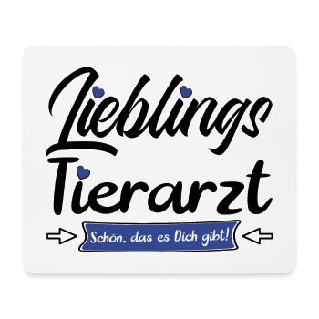 Dankeschön Danke sagen an Tierarzt Tierarztpraxis - Mousepad (Querformat) - Weiß - Vorne